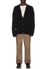 MM6 Maison Margiela Cardigan in Black, view 4, click to view large image.