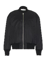MM6 Maison Margiela Bomber Jacket in Black, view 1, click to view large image.