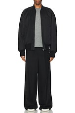 MM6 Maison Margiela Bomber Jacket in Black, view 5, click to view large image.