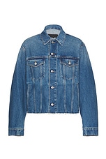 MM6 Maison Margiela Sports Jacket in Light Blue, view 1, click to view large image.