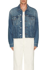 MM6 Maison Margiela Sports Jacket in Light Blue, view 3, click to view large image.