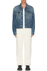 MM6 Maison Margiela Sports Jacket in Light Blue, view 4, click to view large image.