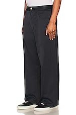 MM6 Maison Margiela 5 Pocket Cotton Poly Satin Pants in Black, view 4, click to view large image.