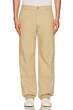 MM6 Maison Margiela Gabardine Pants in Beige, view 4, click to view large image.