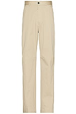 MM6 Maison Margiela Straight Trouser in Beige, view 1, click to view large image.