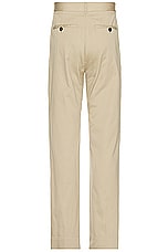 MM6 Maison Margiela Straight Trouser in Beige, view 2, click to view large image.