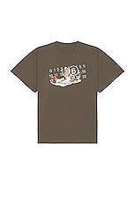 MM6 Maison Margiela Logo Tee in Taupe, view 1, click to view large image.