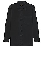 MM6 Maison Margiela Long Sleeve Shirt in Black, view 1, click to view large image.