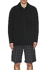 MM6 Maison Margiela Long Sleeve Shirt in Black, view 4, click to view large image.