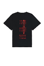 MM6 Maison Margiela Graphic T-Shirt in Black, view 1, click to view large image.