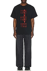 MM6 Maison Margiela Graphic T-Shirt in Black, view 4, click to view large image.