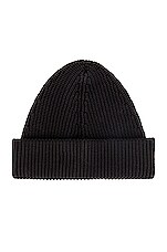 Maison Margiela Beanie in Black, view 2, click to view large image.