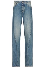 Maison Margiela Pants 5 Pockets in Medium Blue, view 1, click to view large image.