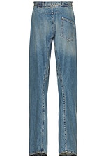 Maison Margiela Pants 5 Pockets in Medium Blue, view 2, click to view large image.