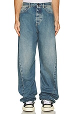 Maison Margiela Pants 5 Pockets in Medium Blue, view 3, click to view large image.