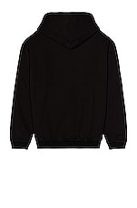 Maison Margiela Upside Down Logo Hoodie in Black, view 2, click to view large image.