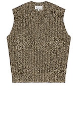 Maison Margiela Gilet in Medium brown, view 1, click to view large image.