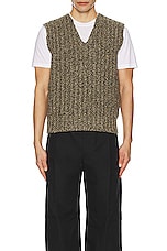 Maison Margiela Gilet in Medium brown, view 3, click to view large image.