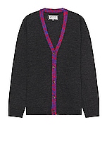 Maison Margiela Cardigan in Charcoal, view 1, click to view large image.