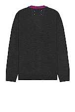 Maison Margiela Cardigan in Charcoal, view 2, click to view large image.