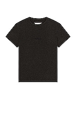 Maison Margiela Upside Down Logo Tee in Charcoal, view 1, click to view large image.