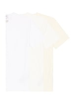 Maison Margiela 3 Pack Tshirt in Shades of White, view 1, click to view large image.