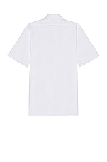 Maison Margiela Popeline Short Sleeve Shirt in White, view 2, click to view large image.