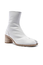 Maison Margiela Ankle Tabi in White, view 2, click to view large image.