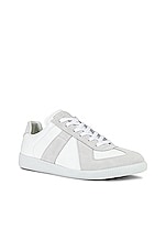 Maison Margiela Replica Low Top Sneakers in Off White, view 2, click to view large image.