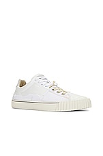 Maison Margiela New Evolution Low Sneaker in White & Off White, view 2, click to view large image.