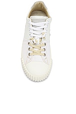 Maison Margiela New Evolution Low Sneaker in White & Off White, view 4, click to view large image.