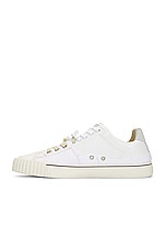 Maison Margiela New Evolution Low Sneaker in White & Off White, view 5, click to view large image.