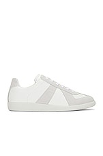 Maison Margiela Replica Low Top Sneaker in White, view 1, click to view large image.