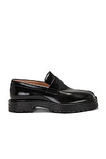 Maison Margiela Tabi County Loafer in Black, view 1, click to view large image.