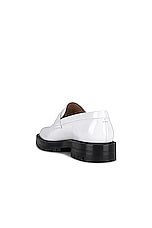 Maison Margiela Tabi County Loafer in White & Black, view 3, click to view large image.