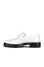 Maison Margiela Tabi County Loafer in White & Black, view 5, click to view large image.