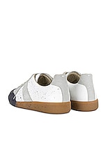 Maison Margiela Replica Sneaker in White & Pewter, view 3, click to view large image.
