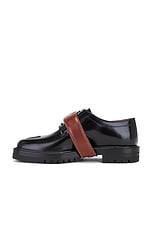 Maison Margiela Tabi County Combat Low-Top in Black & Cuoio, view 5, click to view large image.