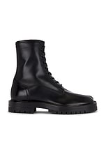 Maison Margiela Tabi County Combat High-Top in Black, view 1, click to view large image.