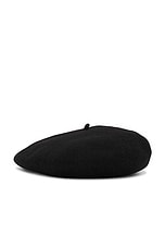 Maison Margiela Knit Beret in Black, view 1, click to view large image.