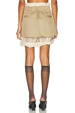 Maison Margiela Sheer Mini Short in Camel & Butter, view 4, click to view large image.