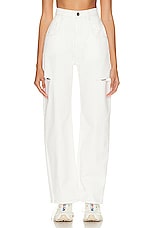 Maison Margiela 5 Pocket Side Slit Jean in Off White, view 1, click to view large image.
