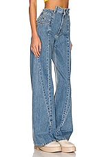 Maison Margiela 5 Pocket Wide Leg Jean in Denim, view 2, click to view large image.