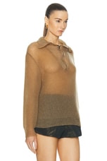 Maison Margiela Crewneck Sweater in Light Brown, view 2, click to view large image.