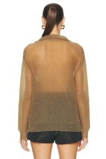 Maison Margiela Crewneck Sweater in Light Brown, view 3, click to view large image.