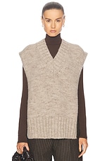 Maison Margiela Sweater Vest in Light Brown, view 1, click to view large image.