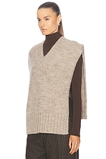 Maison Margiela Sweater Vest in Light Brown, view 3, click to view large image.