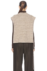 Maison Margiela Sweater Vest in Light Brown, view 4, click to view large image.