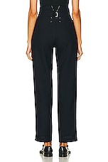 Maison Margiela High Waist Pant in Navy Blue, view 3, click to view large image.