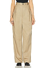 Maison Margiela Wide Leg Pant in Beige, view 1, click to view large image.